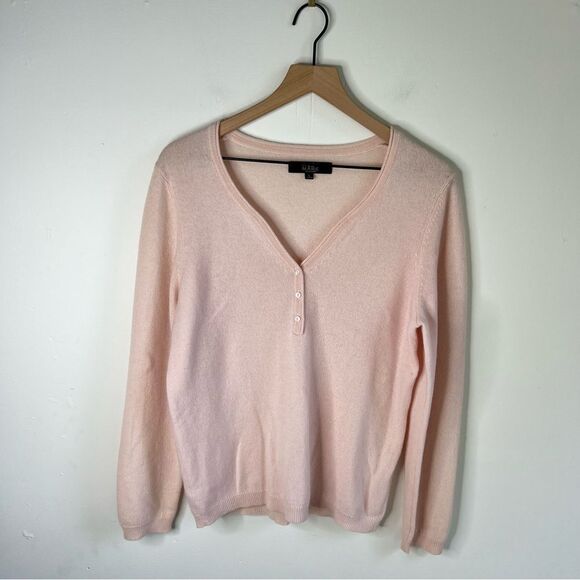 Alex Marie Pink V-Neck Lightweight Sweater size Large - Picture 1 of 6